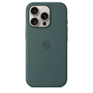 Чехол силиконовый МagSafe для iPhone 16 Pro Max Lake Green с анимацией NFC, Silicone case magsafe для Айфон 16 Про Макс Темно-зеленый