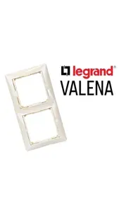 Рамка электрическая Legrand valena Classic 2 поста слоновая кость