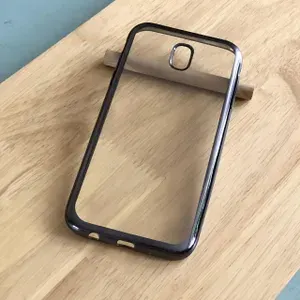 Чехол на Samsung J5 (2017) (J530F) / чехол на Самсунг J5 2017, прозрачный плотный, с графитовой рамкой