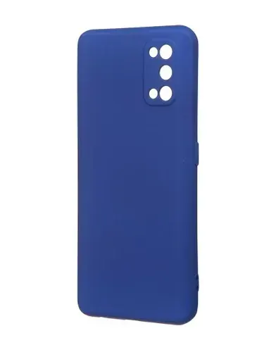 Чехол для Oppo A52/A72 2020 DF силиконовый с микрофиброй синий