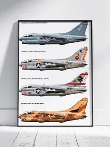 Плакат на стену для интерьера Техника и транспорт (LTV A 7 Корсар II - LTV A 7 Corsair II) - Постер по транспорту формата A4 (21x30 см)