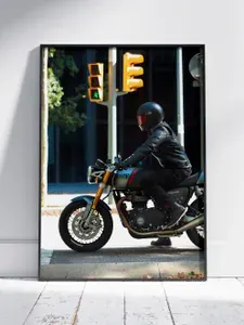 Плакат на стену для интерьера Техника и транспорт (Триумф Тракстон - Triumph Thruxton) - Постер по транспорту формата A4 (21x30 см)