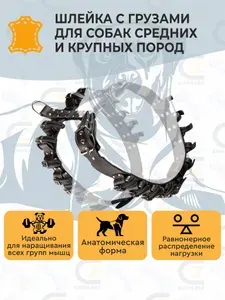 Шлейка для собак с утяжелителями (24 груза) для тренировок
