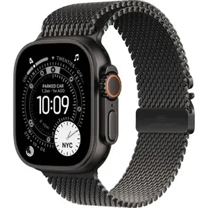Apple Смарт-часы Watch Ultra 3 Milanese Loop - M, 49mm, BlackTitanium Case