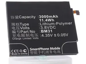 Аккумуляторная батарея iBatt 3000mAh для телефона Xiaomi Mi3 (BM31)