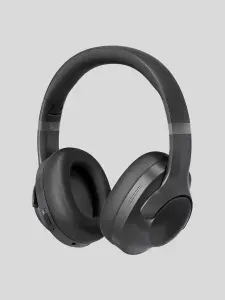 Наушники беспроводные / Накладная гарнитура bluetooth для телефона с активным шумоподавлением Stereo Ultra, игровые, BT 5.4, ANC/ENC, 500мАч, черный, Deppa 44302
