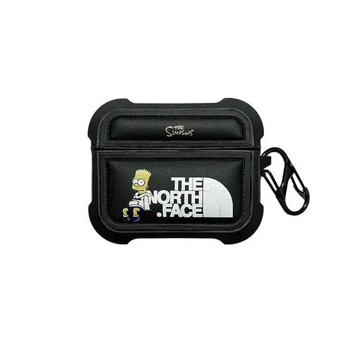 Чехол для Airpods 4 силиконовый дутый пуховик Simpsons черный