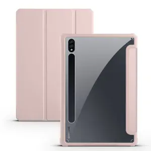 Чехол Samsung Galaxy Tab S7+ / S7 FE / S8+12.4" с держателем для стилуса (PC) розовый