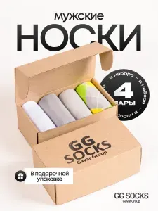 Носки GG GAVAR GROUP мужские Подарочный набор носков для мужчины, 4 пары