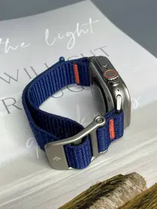 Ремешок нейлоновый на липучках SPIGEN для часов Apple Watch 42/ 44/ 45/ 49mm / Индиго_2