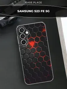 Силиконовый чехол на Samsung Galaxy S23 FE 5G / Самсунг S23 FE 5G карбон
