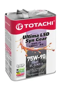 TOTACHI Ultima LSD Syn Gear 75W-90 GL-5/MT-1 Масло трансмиссионное, Синтетическое, 4л