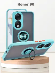 Чехол для Honor 90, с кольцом, защита камеры, голубой