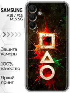 Чехол для Samsung Galaxy A15 с принтом Squid Game Игра кальмара на Самсунг А15