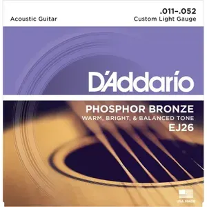 Струны для акустической гитары D'Addario EJ26, фосфорная бронза, 11-52