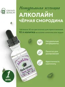 Эссенция для самогона Алколайн Черная смородина, 1 шт. / Ароматизатор пищевой Alcoline Black currant