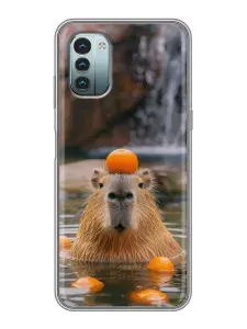 Чехол для Nokia G21, Nokia G11 с принтом Смешные капибары на Нокия G21, Нокия G11
