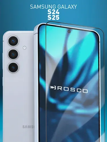 Защитное стекло на Samsung Galaxy S24 (Самсунг Галакси С24) с олеофобным покрытием, ROSCO
