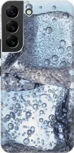 Силиконовый чехол на Samsung Galaxy S22 / Самсунг С22 с эффектом блеска "Лед и пузырьки"