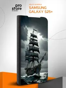 Чехол книжка на Samsung Galaxy S25+ / Самсунг Галакси С25+ Смелый корабль