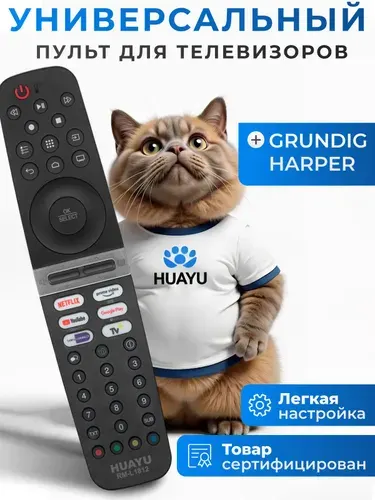 Универсальный пульт для телевизоров Grundig и Harper HRM2261