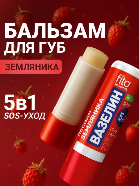 Fito cosmetic Бальзам для губ увлажняющий гигиеническая помада Вазелин