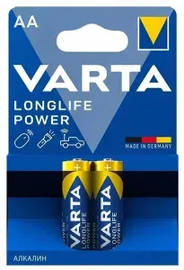 Батарейка VARTA Longlife Power LR06 AA, 2 штуки (2 штуки в одном блистере)