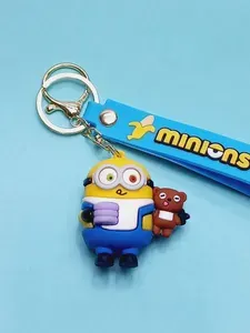 Брелок на рюкзак Minions Гадкий Я Миньон с кружкой и игрушкой мишкой БРБ-01228/брелок на сумку/на ключи