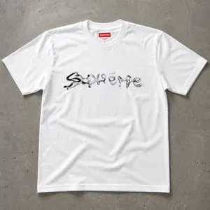 Футболка с принтом Supreme ртуть белая 1 шт