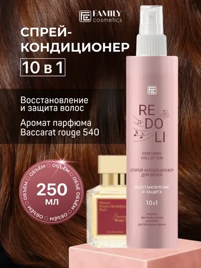Спрей-кондиционер для волос REDOLI парфюмированный, 250 мл, Family Cosmetics