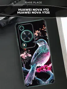 Чехол на Хуавей Нова Y72 / Y72S с цветочками