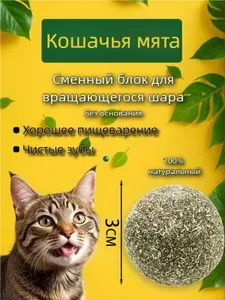 Шарик с кошачьей мятой для кошек, игрушка с кошачьей мятой, конфета-шар с витаминами, зеленый