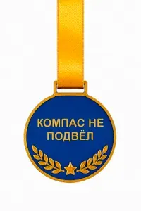 Компас не подвёл. Медаль для ориентирования пластиковая