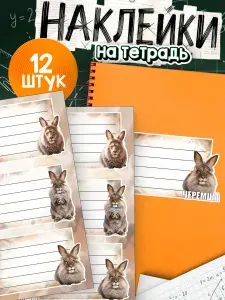 Наклейки на тетради для подписи Черемша мем