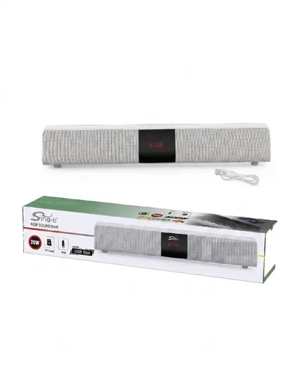 Саундбар Sing-e CQS R35: мощный стереозвук и RGB-подсветка для ПК и ТВ!