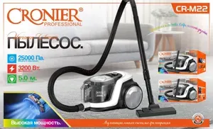 CRONIER Напольный пылесос CRONIER CR-M22, белый, светло-серый