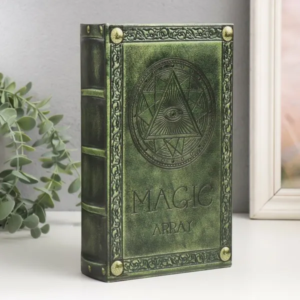 Шкатулка книга - сейф «Магия», дерево, искусственная кожа, 21×13×5 см