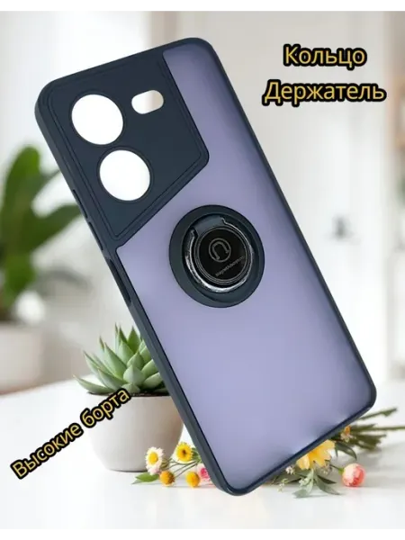Чехол на Tecno Pova 5 матовый с кольцом Moscow Cover