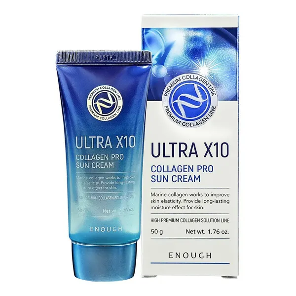 Солнцезащитный крем для лица Enough c коллагеном Ultra X10 SPF 50, 50 мл