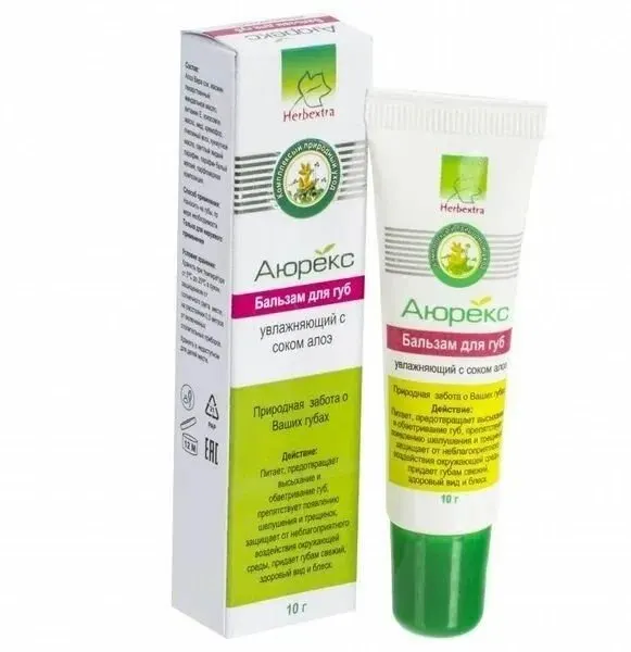 Herbextra Бальзам для губ Аюрекс с Алоэ, 10 г