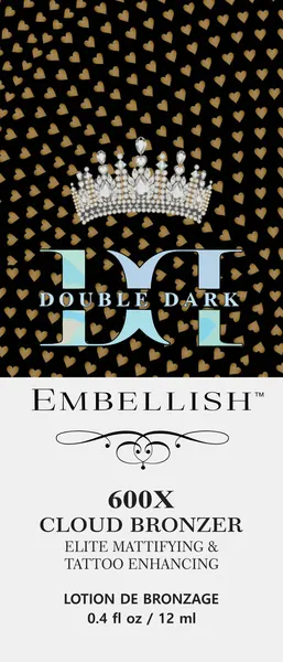 Бронзер для солярия Brown Sugar Double Dark Embellish 600X, крем-лосьон, с бронзаторами, 12мл