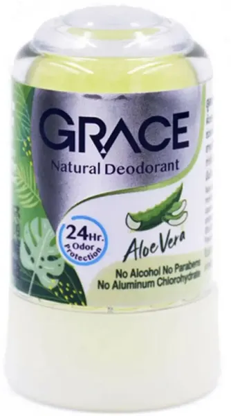 ALOE VERA Crystal Deodorant, Grace (алоэ вера кристальный алунитовый дезодорант, Грэйс), 70 г.