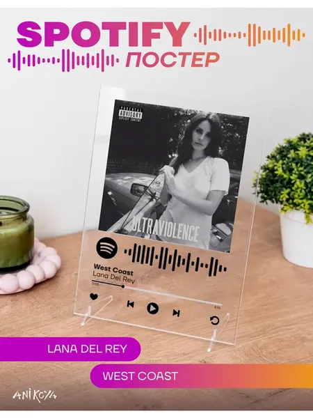 Spotify постер акриловый Лана Дель Рей