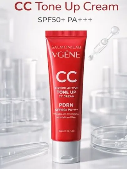 Крем для лица Salmon Lab VGENE CC cream PDRN SPF50+, осветляющий и защищающий, 50 мл