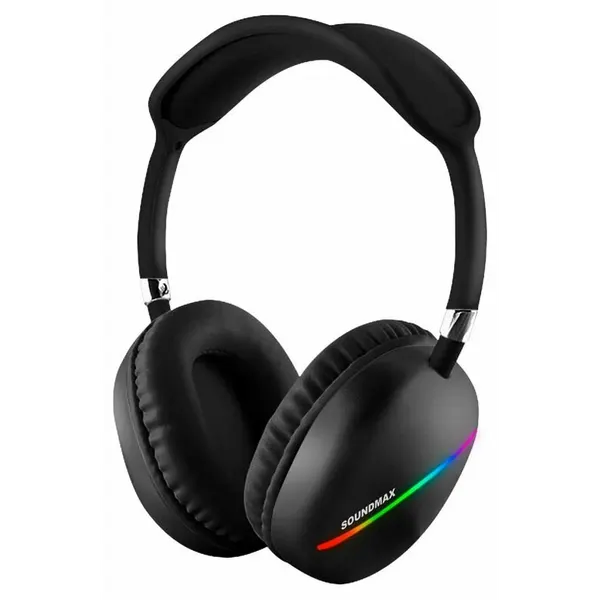 Наушники беспроводный Soundmax большие SM-HP2200B черный