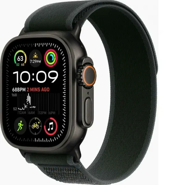Умные часы Apple Watch Ultra 2, 49mm Black Titanium Case With M/L Black Trail Loop