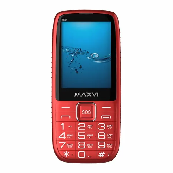 Мобильный телефон MAXVI "B9 RED", 2 SIM карты, экран 2.8", красный