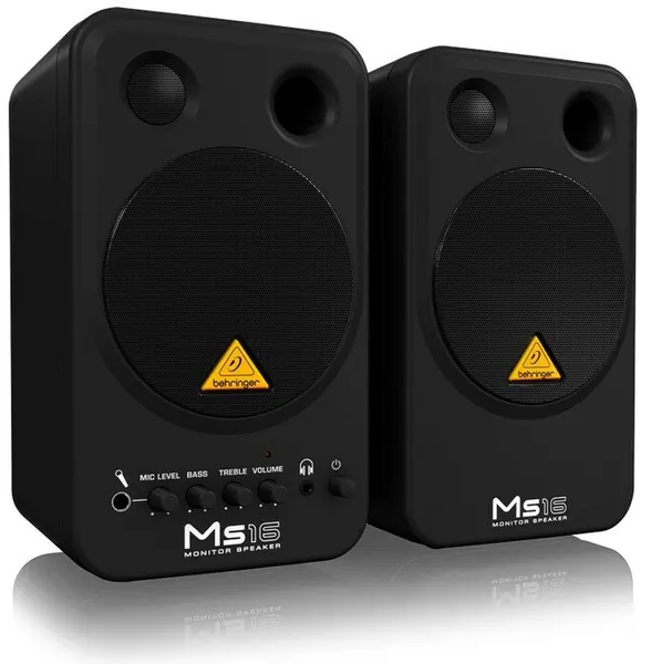 Behringer MS16 2-полосная активная персональная мониторная система 2 х 8Вт (пара), НЧ 4", ВЧ 1,5" 4 Ом