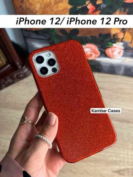 Чехол на телефон iPhone 12 и iPhone 12 Pro блестящий Kambar cases