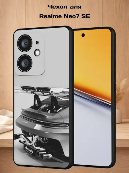 Чехол на Realme Neo7 SE с принтом Porsche Case Style